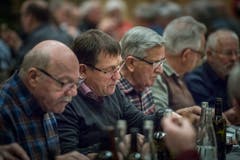 In der Mehrzweckhalle Weitsicht in Märstetten fand der traditionelle Hiläri statt. (Bild: Andrea Stalder)