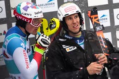 Daniel Yule (8. Platz) und Ramon Zenhäusern (5. Platz). (Bild: Keystone/Jean-Christophe Bott (13. Januar 2019))