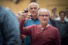 In der Mehrzweckhalle Weitsicht in Märstetten fand der traditionelle Hiläri statt. (Bild: Andrea Stalder)