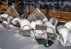 Das Café für Schneemänner in Gossau. (Bild: Wofgang Reisser)