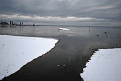 Die Ortsgenze zwischen Arbon und Steinach wird durch den Schnee noch sichtbarer. (Bild: Walter Schmidt)