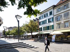 Die 2014 umgestaltete Marktgasse mit ihren Hochtrottoirs. (Bild: KEYSTONE/GAETAN BALLY)