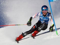Mikaela Shiffrin - in Kronplatz eine Klasse für sich (Bild: KEYSTONE/AP/MARCO TROVATI)