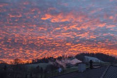 Morgenrot-Schlechtwetter droht; Abendrot-Gutwetterbot. Diese Bauernregel stimmt für heute definitiv nicht. (Bild: Peter Helfenstein, Hergiswil bei Willisau, 15. Januar 2019)