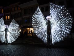 25 Künstlerinnen und Künstler sind beim vierten Licht-Festival engagiert. (Bild: Keystone/ADRIEN PERRITAZ)