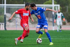 Shkelqim Demhasaj (rechts) gegen Junior Morais. (Bild: Martin Meienberger (Coin Malaga, 17. Januar 2019))