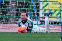 Nutzte seine Chance im Tor: Mirko Salvi. (Bild: Martin Meienberger (Coin Malaga, 17. Januar 2019))
