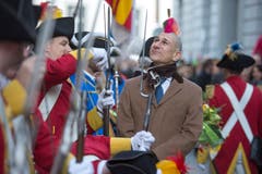 Ehrengast der Abholung war Satiriker Andreas Thiel - dieser nahm die Grenadiere genauer unter die Lupe. (Bild: Dominik Wunderli, Luzern, 19. Januar 2018)