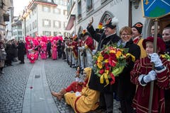 Impressionen von der Fritschivater-Abholung. (Bild: Dominik Wunderli, Luzern, 19. Januar 2018)