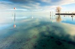 Morgendliche Ruhe am Bodensee in Staad. (Bild: Thomas Staub)