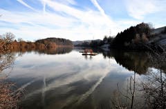 Ein zarter Schleier legt sich über den Gübsensee. (Bild: Irene Weibel)