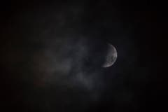 Die totale Mondfinsternis über Sempach. (Bild: Urs Flüeler, 20. Januar 2019)