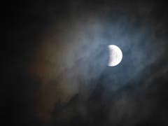Die Mondfinsternis über Wolhusen (Bild: Josef Lustenberger (Wolhusen, 21. Januar 2019))