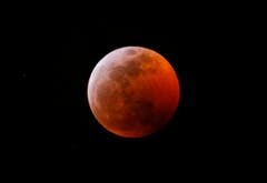 Der Blutmond über Los Angeles. (Bild: Ringo H.W. Chiu/AP Photo, 20. Januar 2019)