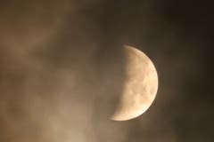Leider hat der aufkommende Nebel am Sempachersee weitere Fotos der Mondfinsternis verhindert. Aber schon der Eintritt in den Kernschatten um 05.00 Uhr war trotz leichtem Nebel eindrücklich. (Bild: Xaver Husmann (Sempach, 21. Januar 2019))
