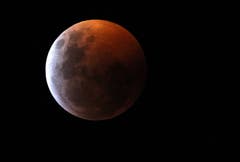 Der Mond über Cali, Kolumbien. (Bild: Ernesto Guzman Jr./EPA, 20. Januar 2019)