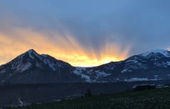 Sonnenaufgang über dem Ächerli beim Stanserhorn. (Bild: Agi Allamand, 23. Januar 2019)