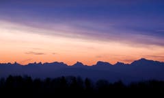 Blick in die Voralpen. (Bild: Thomas Rölli (Rothenburg, 23. Januar 2019))