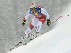Beat Feuz auf der Streif in Action (Bild: KEYSTONE/APA/APA/HANS KLAUS TECHT)