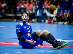 Nikola Karabatic gelang ein versöhnliches Ende der WM und sicherte Frankreich mit seinem Tor in der letzten Sekunde die Bronzemedaille (Bild: KEYSTONE/EPA RITZAU SCANPIX/LISELOTTE SABROE)