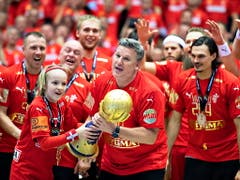 Trainer Nikolaj Jacobsen führte Dänemark zum ersten WM-Titel der Geschichte (Bild: KEYSTONE/EPA RITZAU SCANPIX/HENNING BAGGER)