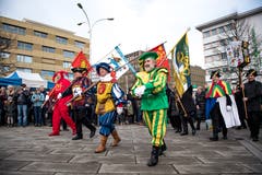 Gallivater Abholung 2019 auf dem Dorfplatz in Kriens. (Bild: Roger Grütter, 12. Januar 2019)