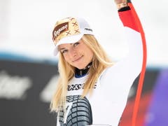 Nach dem 3. Platz von Garmisch blickt Lara Gut-Behrami wieder etwas optimistischer in Richtung WM (Bild: KEYSTONE/EPA/PHILIPP GUELLAND)