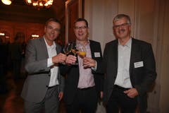 Luzerner Kantonsräte unter sich: Daniel Keller (SVP), Ludwig Peyer (CVP) und Ruedi Amrein (FDP). (Bild: PD)