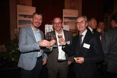 Willisauer Unternehmer unter sich: Adrian Affentranger (Diwisa AG), Roger Wermelinger (Agentur Frontal AG) und Hans Rudolf Imbach (Imbach Logistik AG). (Bild: PD)