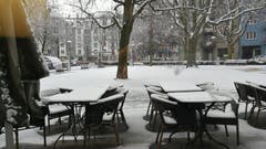 Verschneites Helvetia Gärtli in Luzern. (Bild: Kirsten Witt (Luzern, 5. Januar 2019))