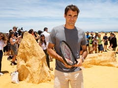 Im Mittelpunkt des Interesses: Roger Federer (Bild: KEYSTONE/EPA AAP/RICHARD WAINWRIGHT)