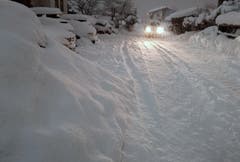 Starkes Schneetreiben auch im österreichischen Flachau. (Bild: Barbara Gindl/Keystone/APA (9. Januar 2019))