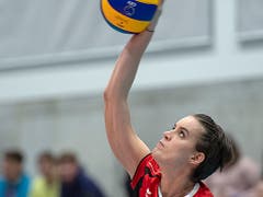 Gabi Schottroff beim konzentrierten Aufschlag (Bild: KEYSTONE/GEORGIOS KEFALAS)