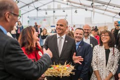 Bundesrat Alain Berset an der Olma-Eröffnung in St.Gallen. (Bild: Michel Canonica)