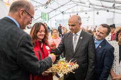 Bundesrat Alain Berset an der Olma-Eröffnung in St.Gallen. (Bild: Michel Canonica)