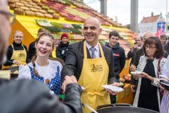 Bundesrat Alain Berset an der Olma-Eröffnung in St.Gallen. (Bild: Michel Canonica)
