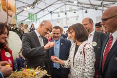 Bundesrat Alain Berset an der Olma-Eröffnung in St.Gallen. (Bild: Michel Canonica)