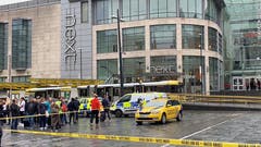 Das betroffene Einkaufszentrum in Manchester. (Bild: BBC)