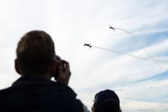 Die Flieger des PC-7-Teams sind ein beliebtes Fotosujet. (Bild: Dominik Wunderli, Luzern, 12. Oktober 2019)