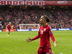 Yussuf Poulsen erzielte den einzigen Treffer in der 85. Minute (Bild: KEYSTONE/GEORGIOS KEFALAS)