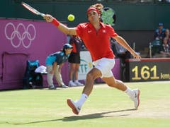 Olympia-Silber im Einzel und -Gold im Doppel hat Roger Federer bereits. Noch fehlt im aber der Olympiasieg im Einzel (Bild: KEYSTONE/JEAN-CHRISTOPHE BOTT)