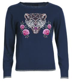 Gut gebrüllt: der Pullover Flavie von Beldona aus Baumwolle und Viskose (179 Franken). Bild: zvg
