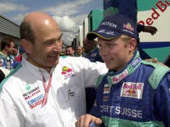Patron Peter Sauber hatte Räikkönen «aus dem Bauch heraus» verpflichtet, obwohl dieser zuvor erst 14 Rennen in der Renault-Serie bestritten hatte und nur dank einer Spezialbewilligung die Superlizenz erhielt (Bild: KEYSTONE/JIMMY FROIDEVAUX)