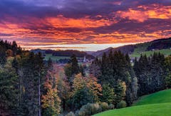 Morgenrot beim Hinterhof Herisau. (Bild: Luciano Pau)