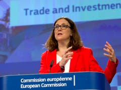 EU-Handelskommissarin Cecilia Malmström hat am Mittwoch nach dem WTO-Urteil die geplanten Gegenmassnahmen der USA kritisiert. (Bild: KEYSTONE/AP/VIRGINIA MAYO)