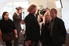 Luke Gasser (parteilos) beim Eintreffen im Rathaus von Sarnen. (Bild: Roger Zbinden, Sarnen, 20. Oktober 2019)