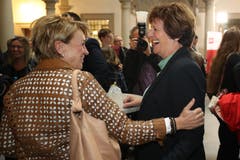 CVP-Nationalrätin Ida Glanzmann (rechts). (Bild: Philipp Schmidli, Luzern, 20. Oktober 2019)