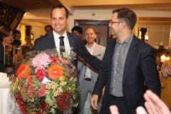 Damian Müller (FDP) wurde für das Amt des Ständerates bestätigt. (Bild: Philipp Schmidli, Luzern, 20. Oktober 2019)