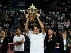 Im Jahr 2006 feierte Federer seinen ersten Titel am Heimturnier in Basel (Bild: KEYSTONE/GEORGIOS KEFALAS)