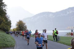 Die Läufer beim Winkel. (Bild: Jakob Ineichen, Horw, 27. Oktober 2019)